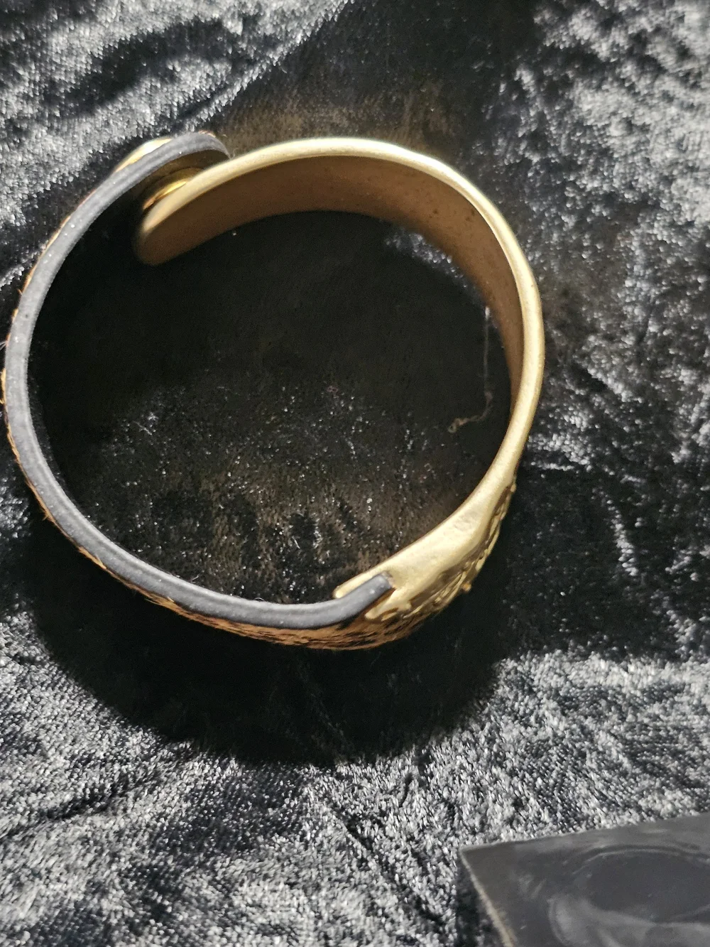 Gold and Leopard Print Cuff Bracelet - Women Accessories